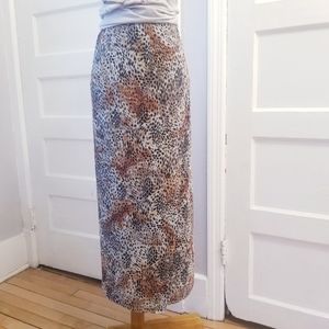 Henri Bendel Leopard Print Wrap Skirt, Size 14